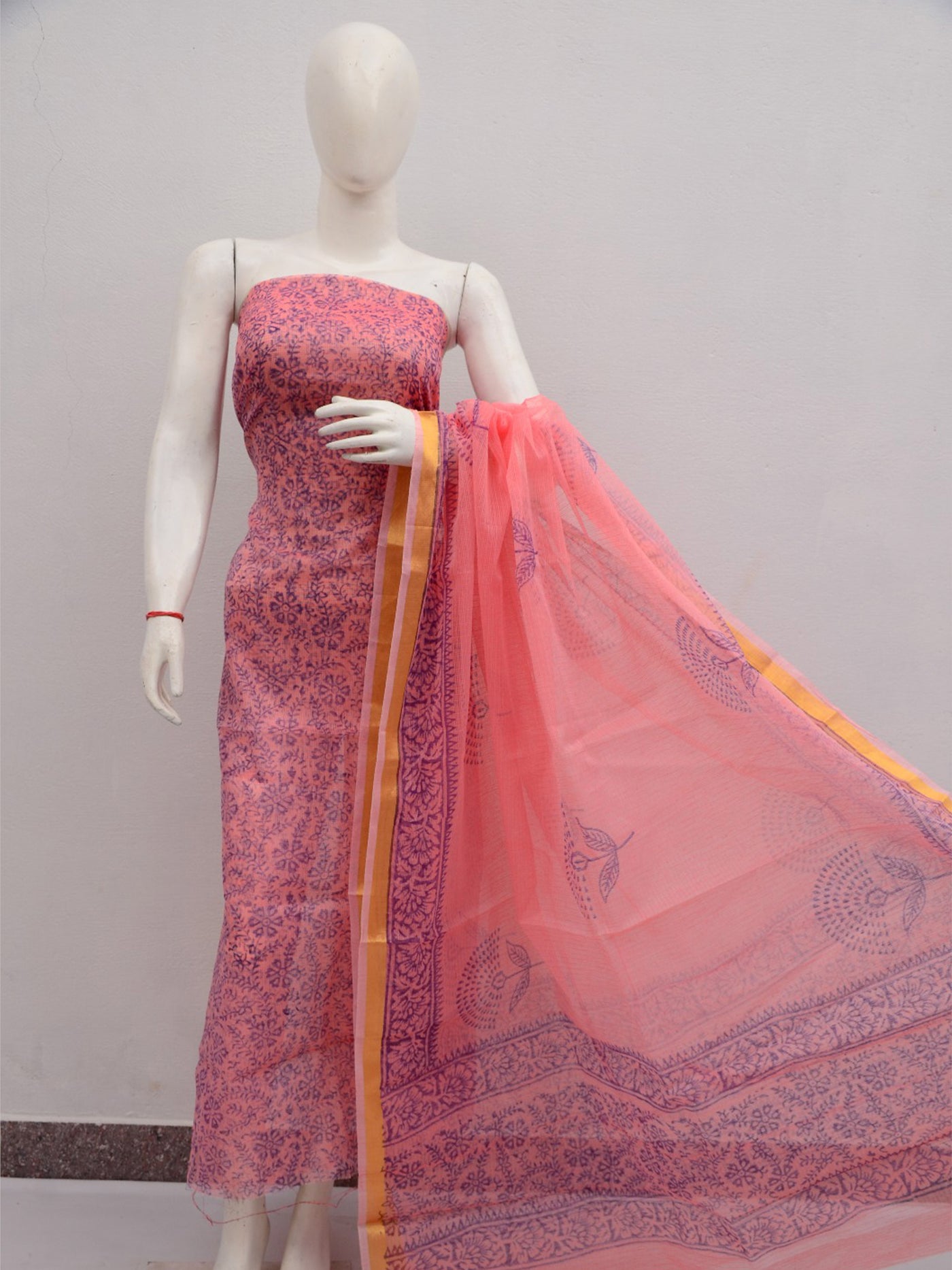 Kota Doria Hand Block Print Suit Set