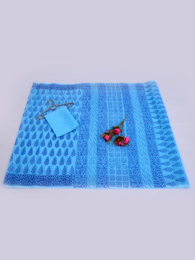 Hand Block Print Kota Doria Saree with Blouse