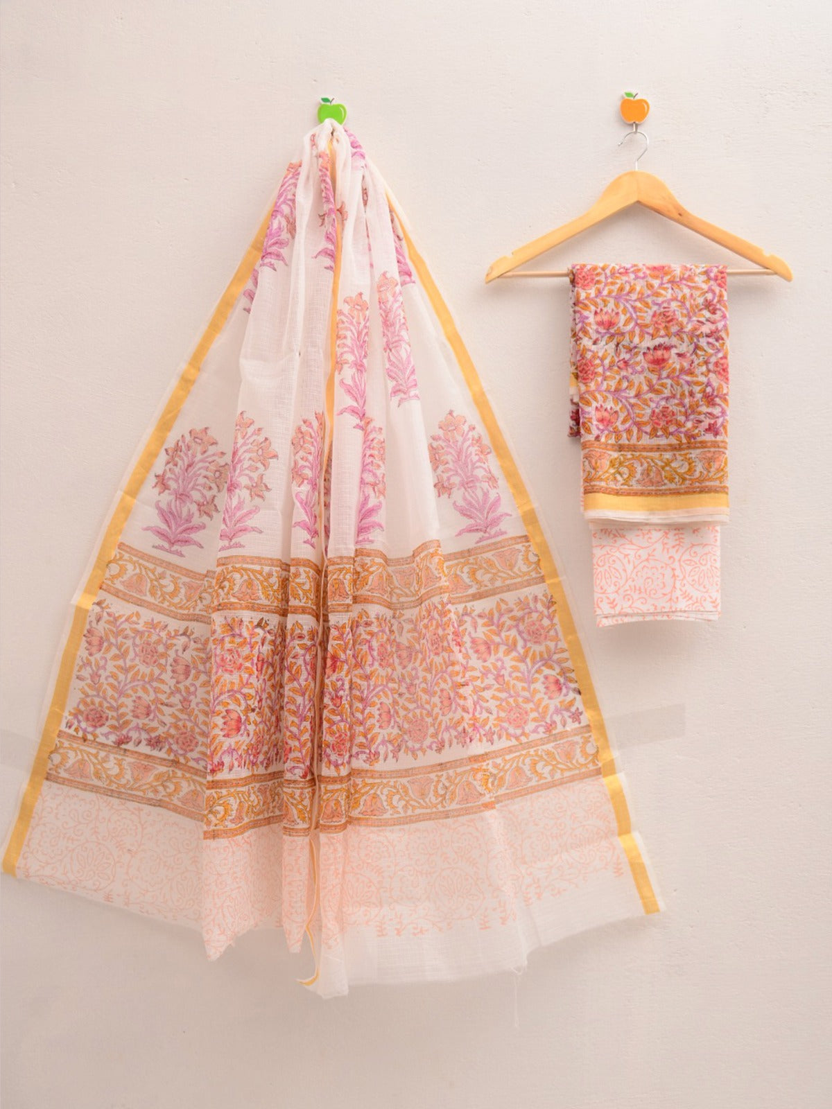 Kota Doria Trending Hand Block Print Suit Set