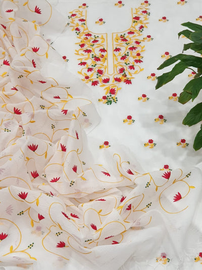 Kota Doria Embroidery Work Suits Set