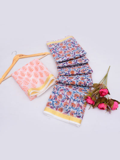 Kota Doria Hand Block Print Saree