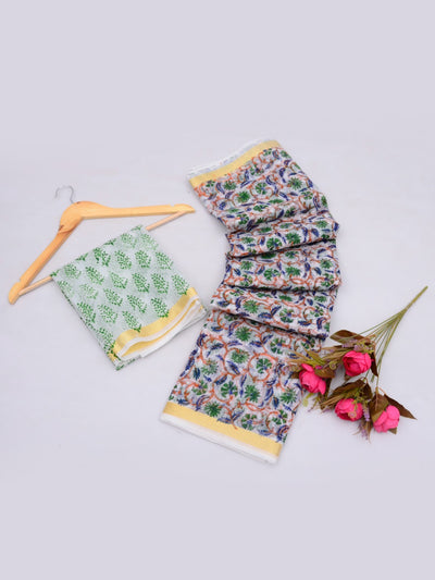 Kota Doria Hand Block Print Saree